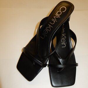 Calvin Klein Black Kitten Heal Slide in Sandal Size 10 Never Worn